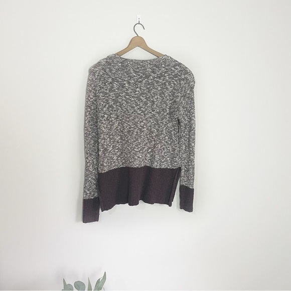 [L.L. Bean] Women's Dark Purple & White Speckled Knit Sweater - Picture 6 of 7